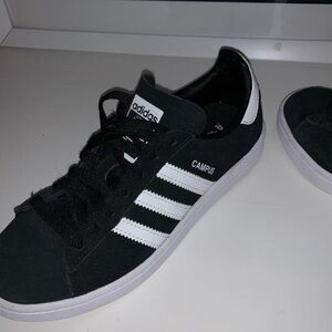 Adidas Campus Black and White Low-Top Sneakers